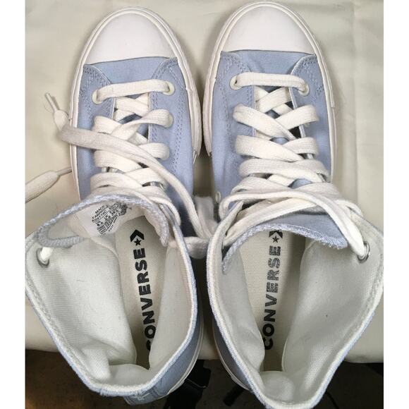 Converse Chuck Taylor Platform High Top Sneakers Women’s 8.5 Powder Blue - Picture 8 of 11